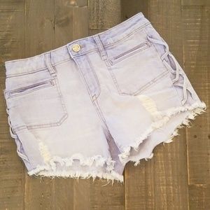 Light Wash Jean Cut Off Shorts